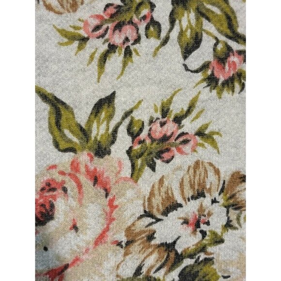 Philosophy Gray Floral Print Snap Button Soft Shel - Picture 5 of 12